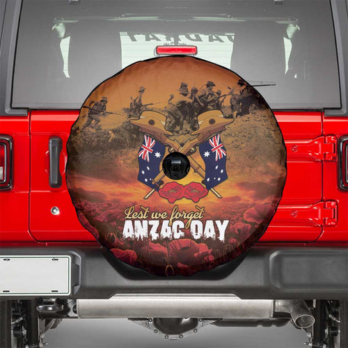 ANZAC Day Lest We Forget Spare Tire Cover Australian Veterans Remembrance Tribute
