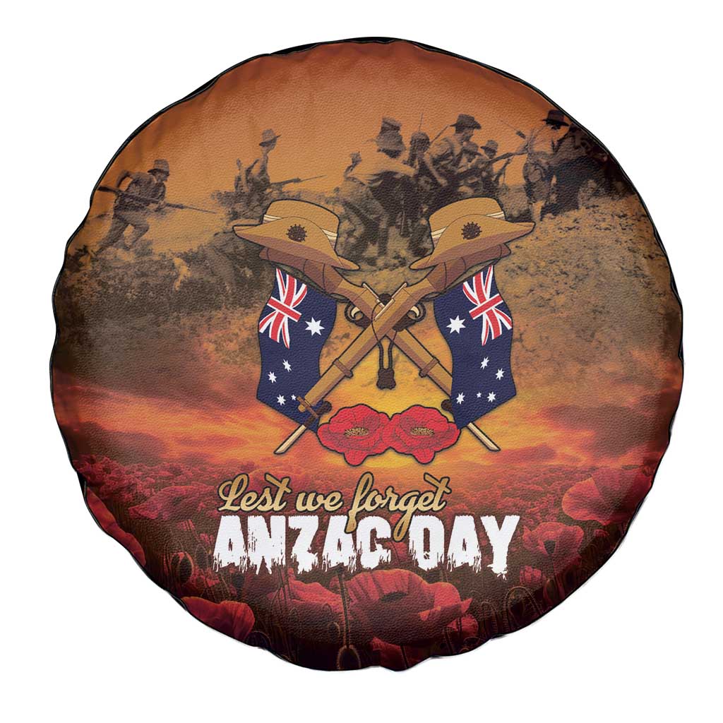 ANZAC Day Lest We Forget Spare Tire Cover Australian Veterans Remembrance Tribute