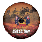 ANZAC Day Lest We Forget Spare Tire Cover Australian Veterans Remembrance Tribute