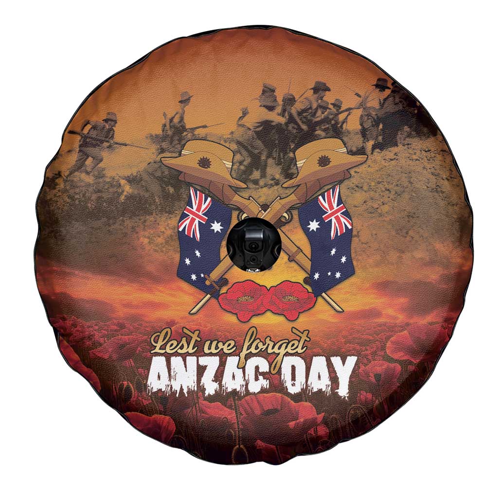 ANZAC Day Lest We Forget Spare Tire Cover Australian Veterans Remembrance Tribute