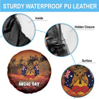 ANZAC Day Lest We Forget Spare Tire Cover Australian Veterans Remembrance Tribute