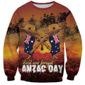 ANZAC Day Lest We Forget Sweatshirt Australian Veterans Remembrance Tribute