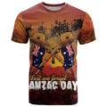 ANZAC Day Lest We Forget T Shirt Australian Veterans Remembrance Tribute