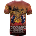 ANZAC Day Lest We Forget T Shirt Australian Veterans Remembrance Tribute