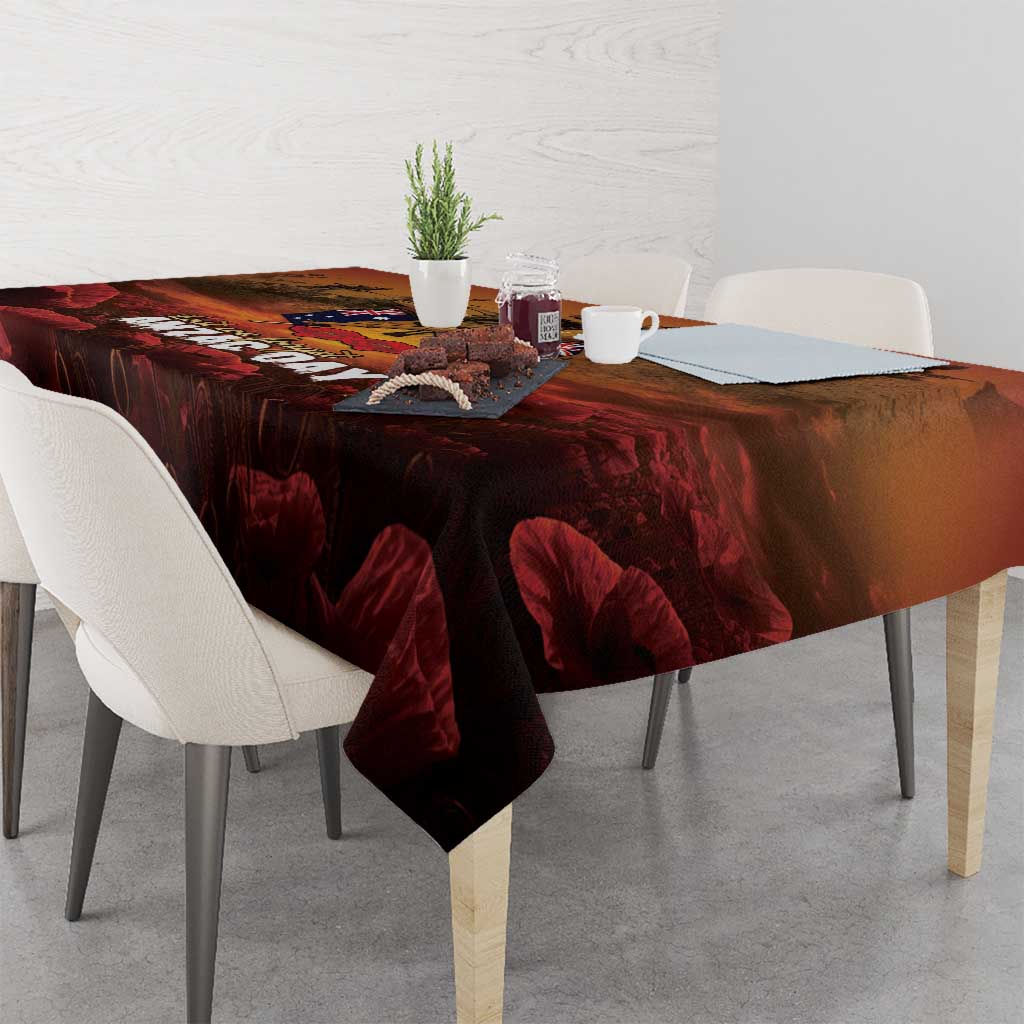 ANZAC Day Lest We Forget Tablecloth Australian Veterans Remembrance Tribute