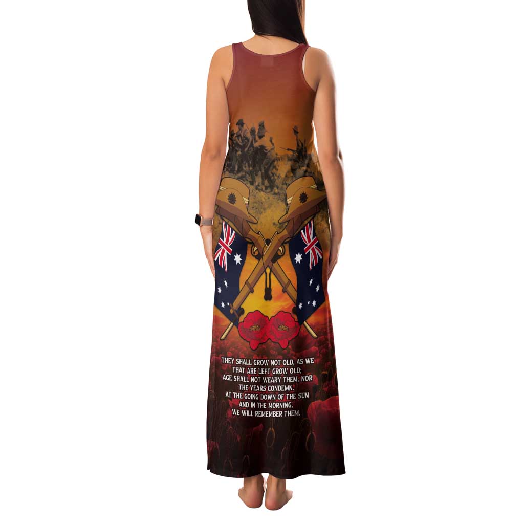 ANZAC Day Lest We Forget Tank Maxi Dress Australian Veterans Remembrance Tribute