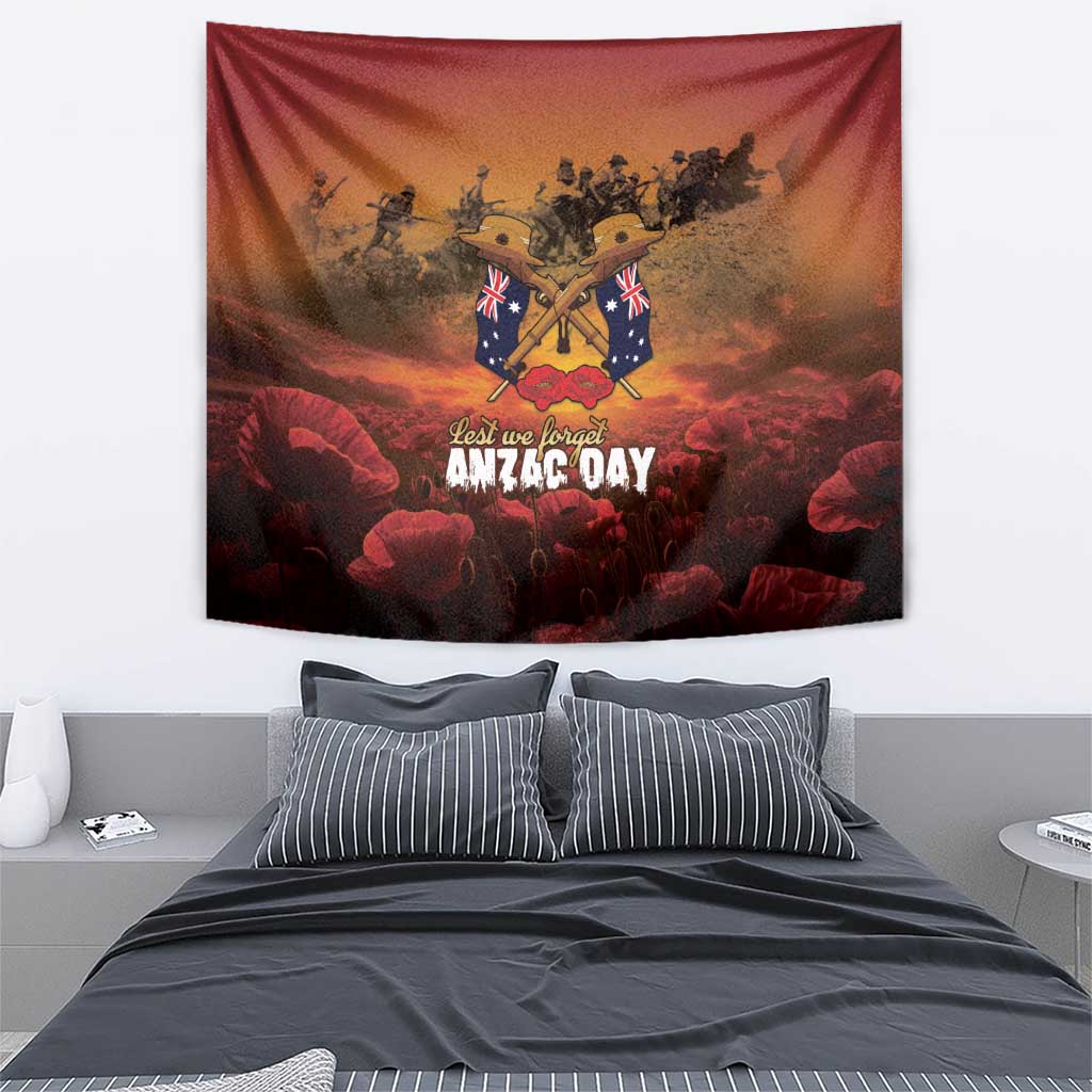 ANZAC Day Lest We Forget Tapestry Australian Veterans Remembrance Tribute