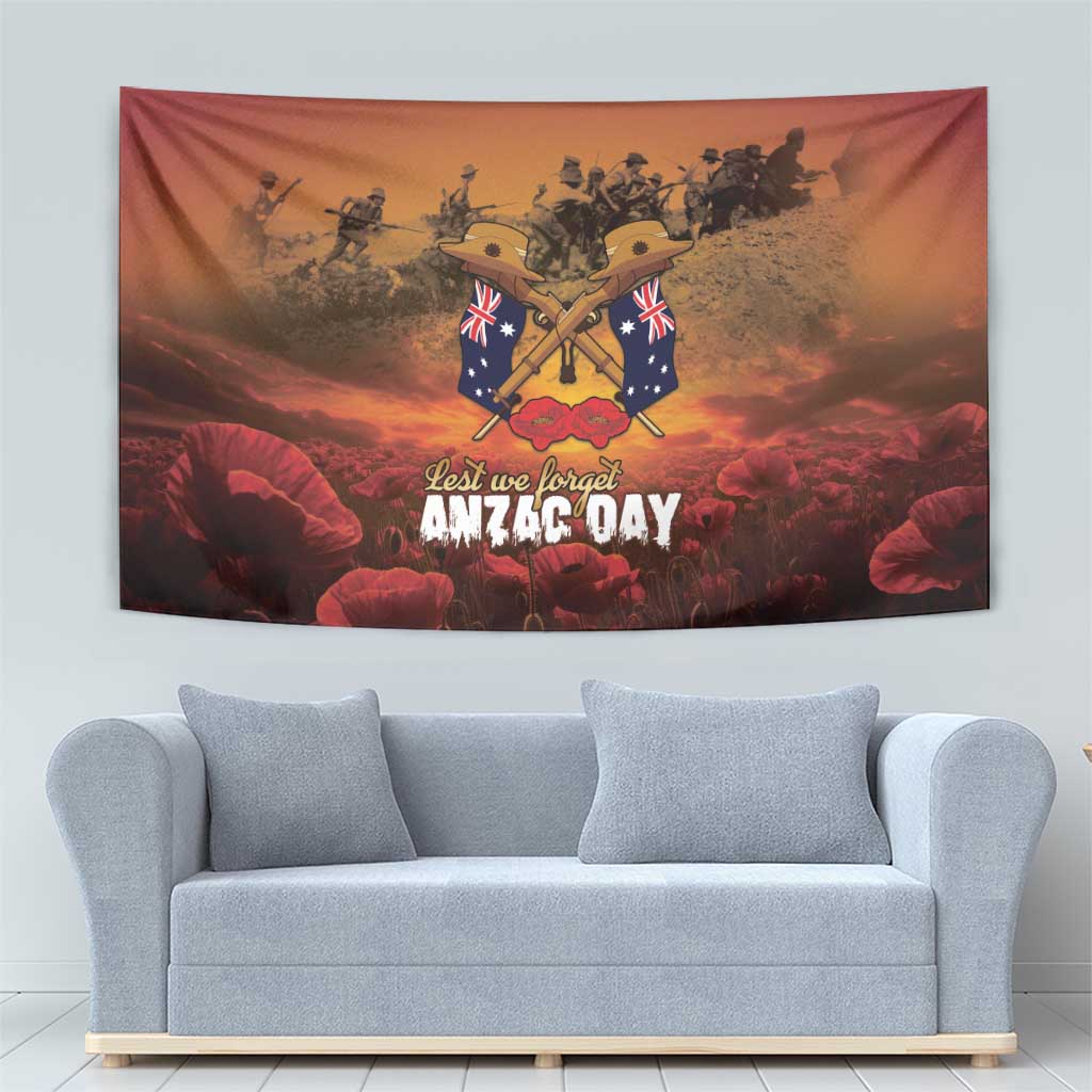 ANZAC Day Lest We Forget Tapestry Australian Veterans Remembrance Tribute