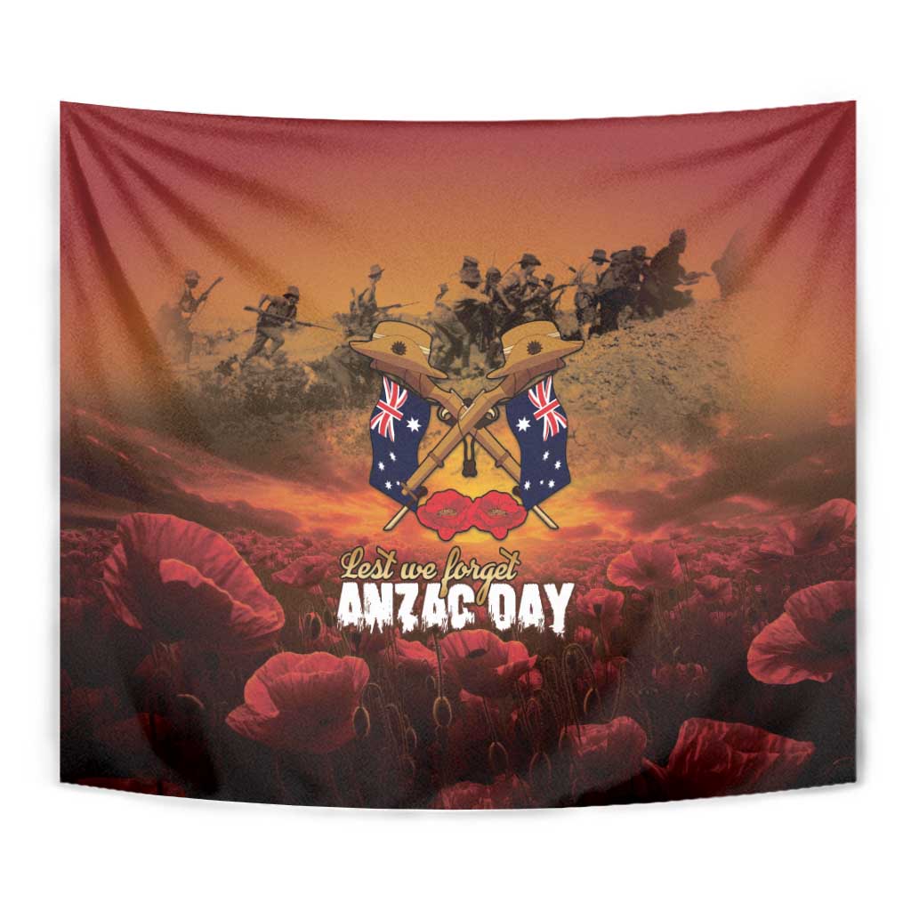ANZAC Day Lest We Forget Tapestry Australian Veterans Remembrance Tribute