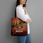 ANZAC Day Lest We Forget Tote Bag Australian Veterans Remembrance Tribute