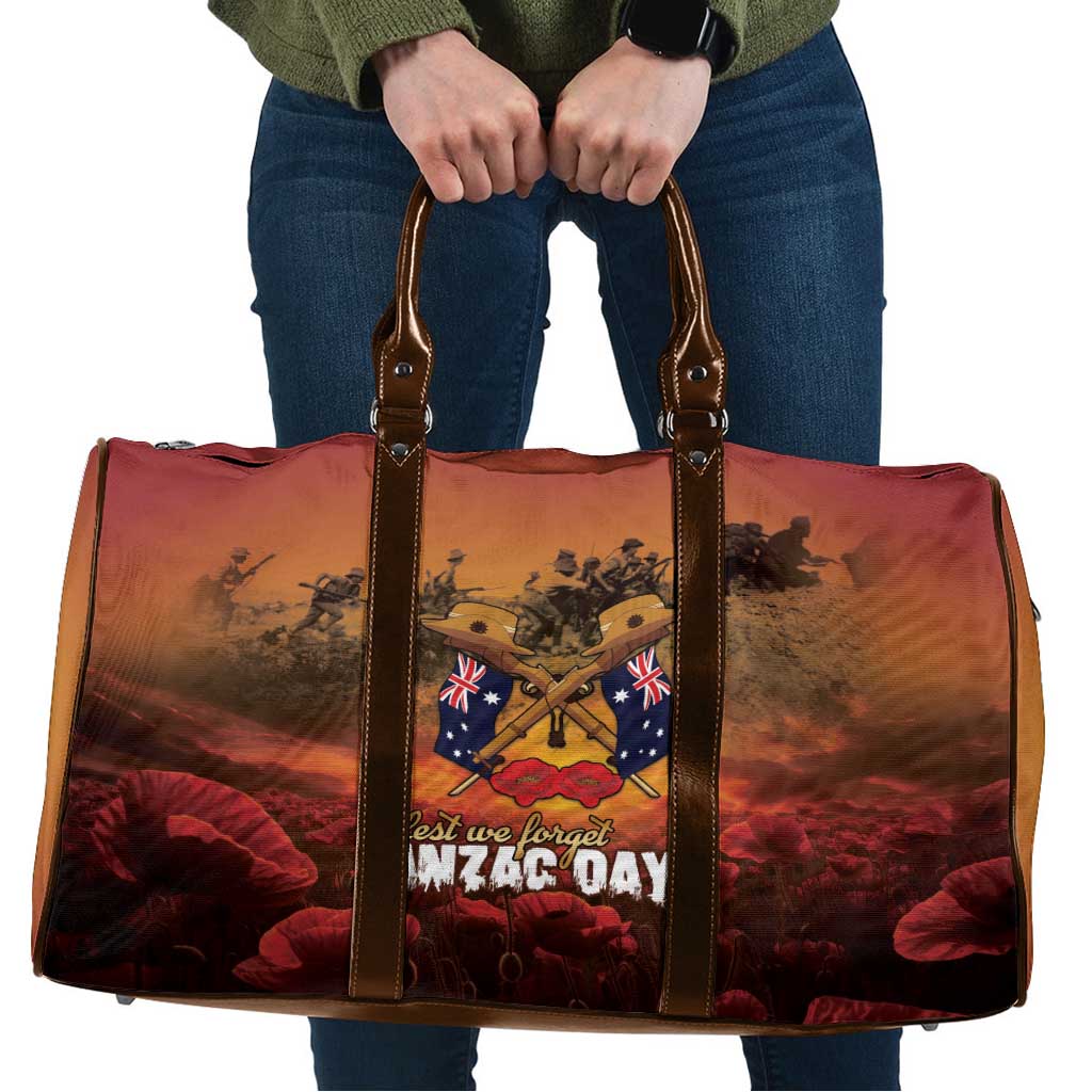 ANZAC Day Lest We Forget Travel Bag Australian Veterans Remembrance Tribute
