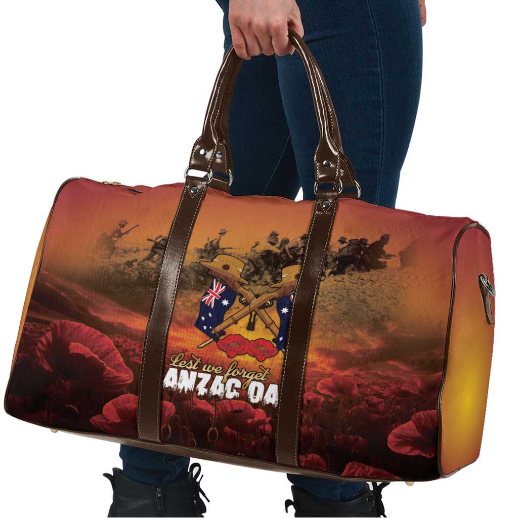 ANZAC Day Lest We Forget Travel Bag Australian Veterans Remembrance Tribute