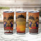 ANZAC Day Lest We Forget Tumbler Cup Australian Veterans Remembrance Tribute