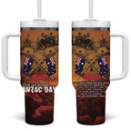 ANZAC Day Lest We Forget Tumbler With Handle Australian Veterans Remembrance Tribute