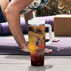 ANZAC Day Lest We Forget Tumbler With Handle Australian Veterans Remembrance Tribute