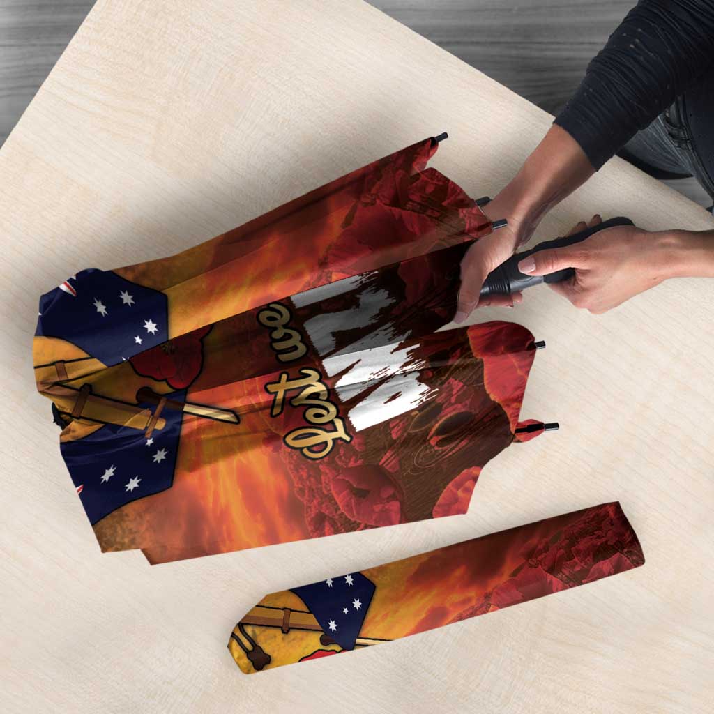 ANZAC Day Lest We Forget Umbrella Australian Veterans Remembrance Tribute