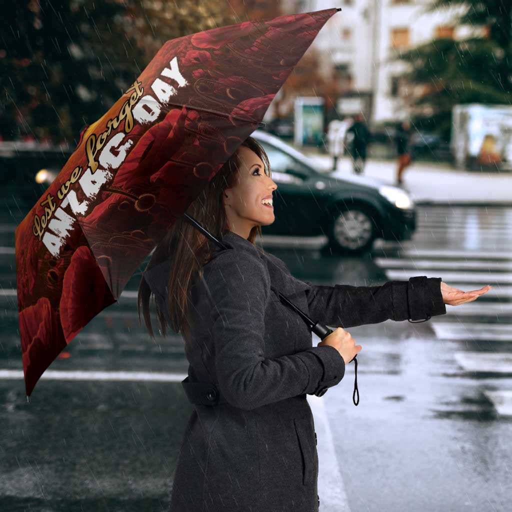 ANZAC Day Lest We Forget Umbrella Australian Veterans Remembrance Tribute
