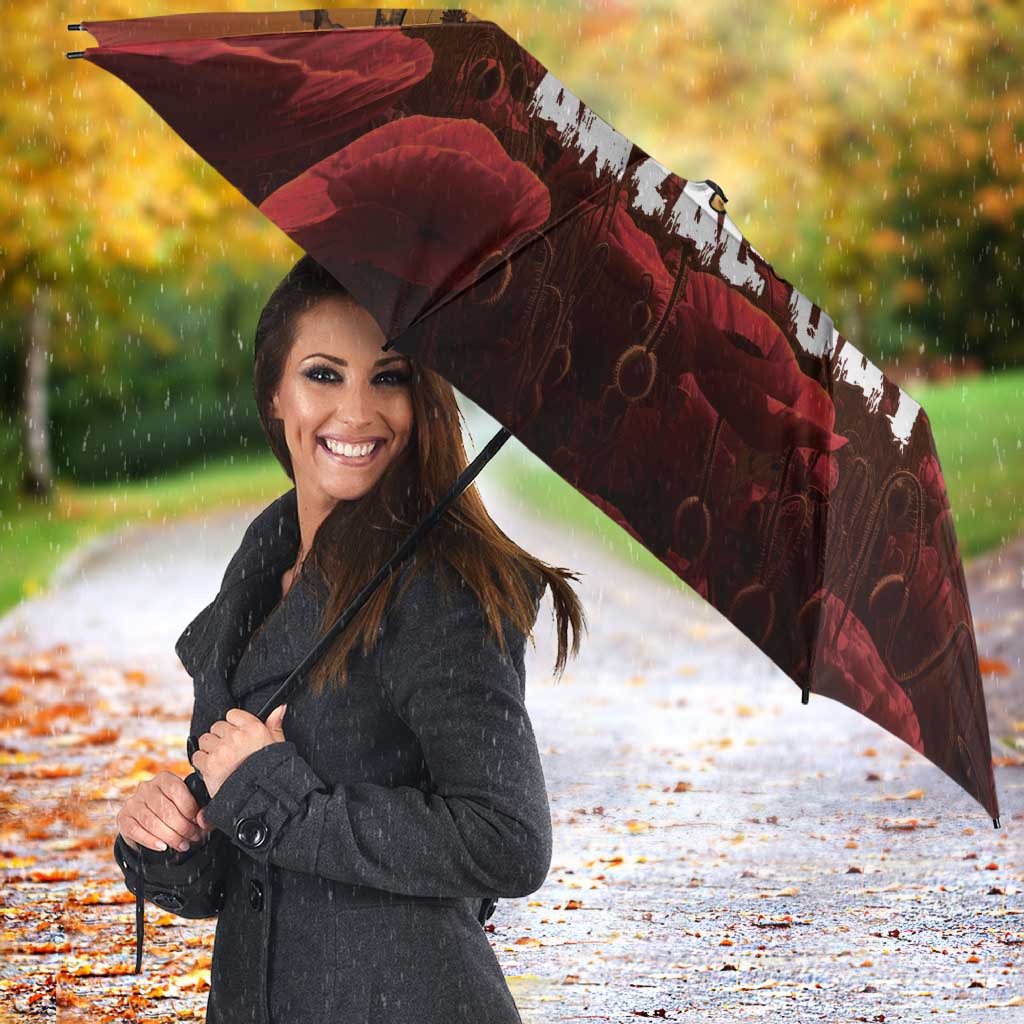 ANZAC Day Lest We Forget Umbrella Australian Veterans Remembrance Tribute