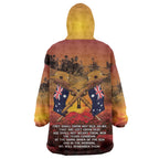 ANZAC Day Lest We Forget Wearable Blanket Hoodie Australian Veterans Remembrance Tribute