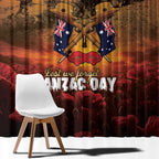 ANZAC Day Lest We Forget Window Curtain Australian Veterans Remembrance Tribute