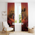 ANZAC Day Lest We Forget Window Curtain Australian Veterans Remembrance Tribute