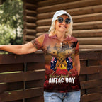ANZAC Day Lest We Forget Women Polo Shirt Australian Veterans Remembrance Tribute