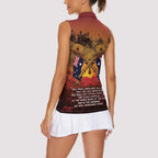 ANZAC Day Lest We Forget Women Sleeveless Polo Shirt Australian Veterans Remembrance Tribute
