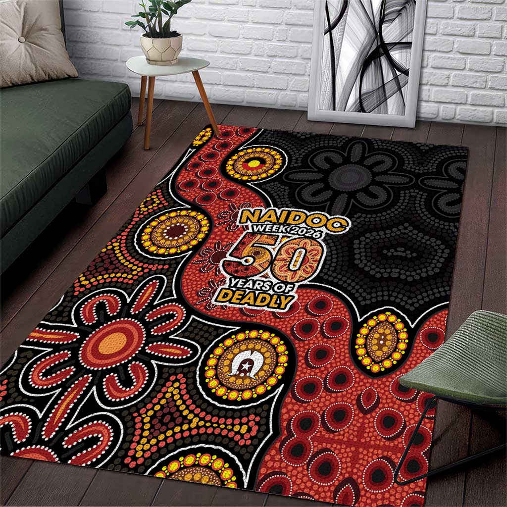 NAIDOC Week 2026 Area Rug 50 Years of Deadly Indigenous Pride