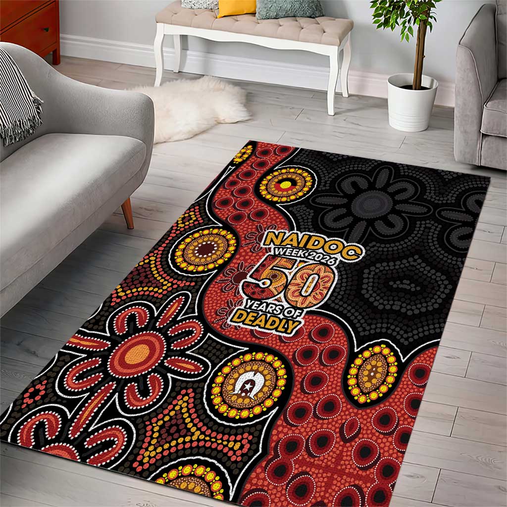 NAIDOC Week 2026 Area Rug 50 Years of Deadly Indigenous Pride