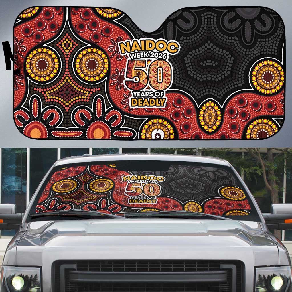 NAIDOC Week 2026 Auto Sun Shade 50 Years of Deadly Indigenous Pride