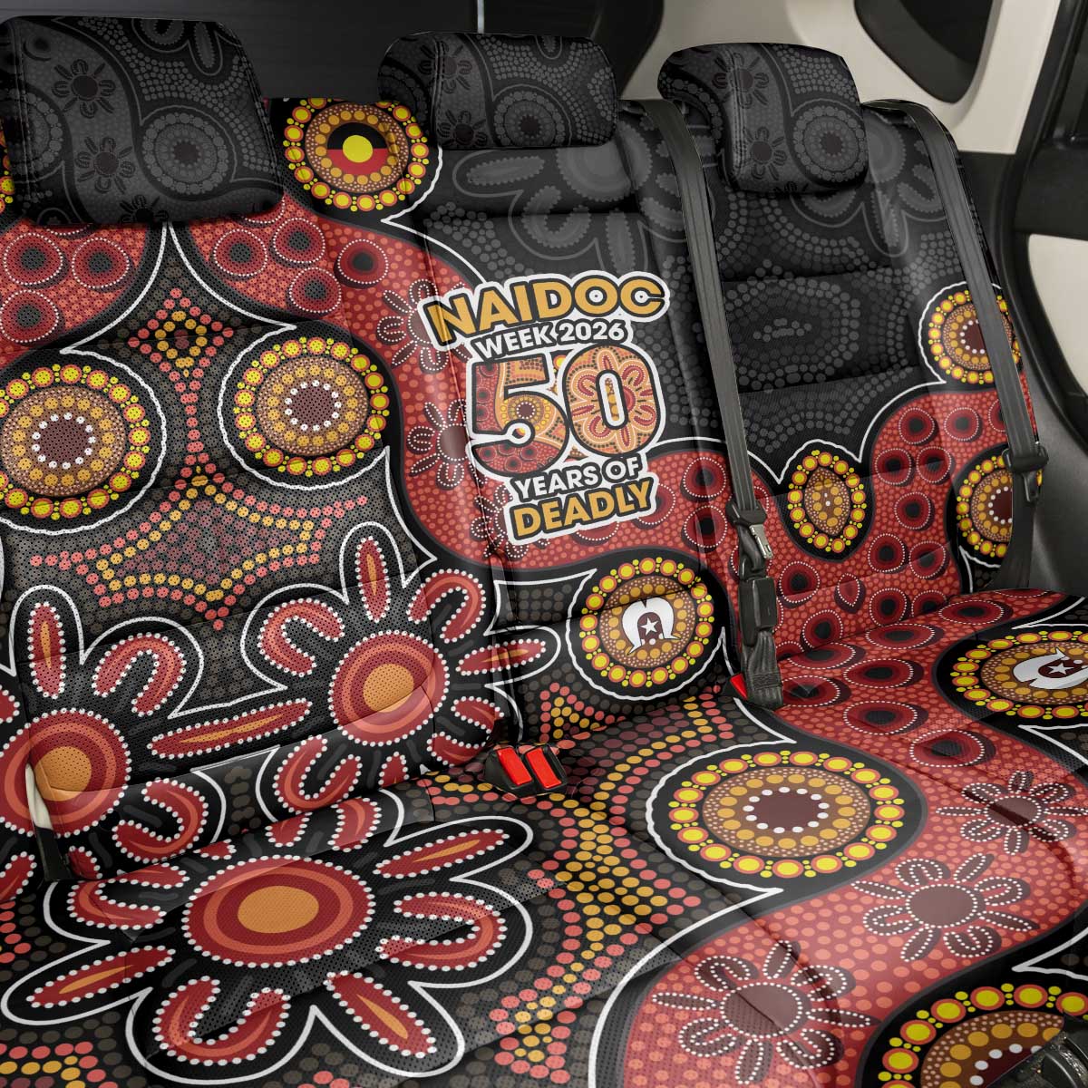 NAIDOC Week 2026 Back Car Seat Cover 50 Years of Deadly Indigenous Pride
