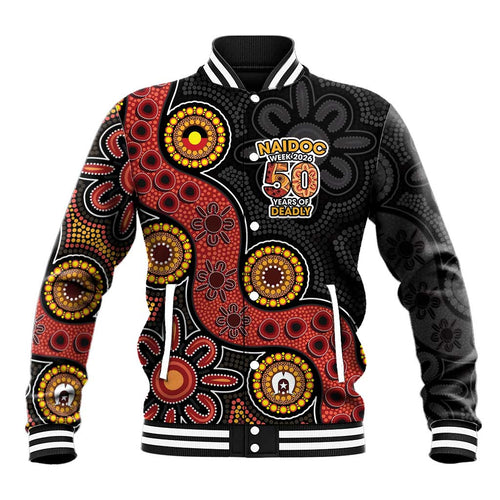 NAIDOC Week 2026 Baseball Jacket 50 Years of Deadly Indigenous Pride