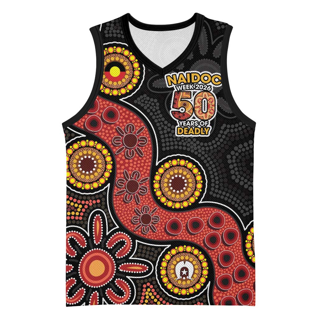 NAIDOC Week 2026 Basketball Jersey 50 Years of Deadly Indigenous Pride