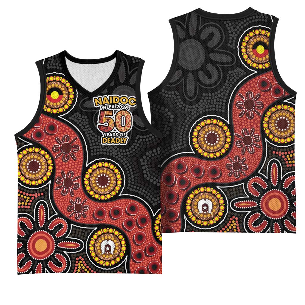 NAIDOC Week 2026 Basketball Jersey 50 Years of Deadly Indigenous Pride
