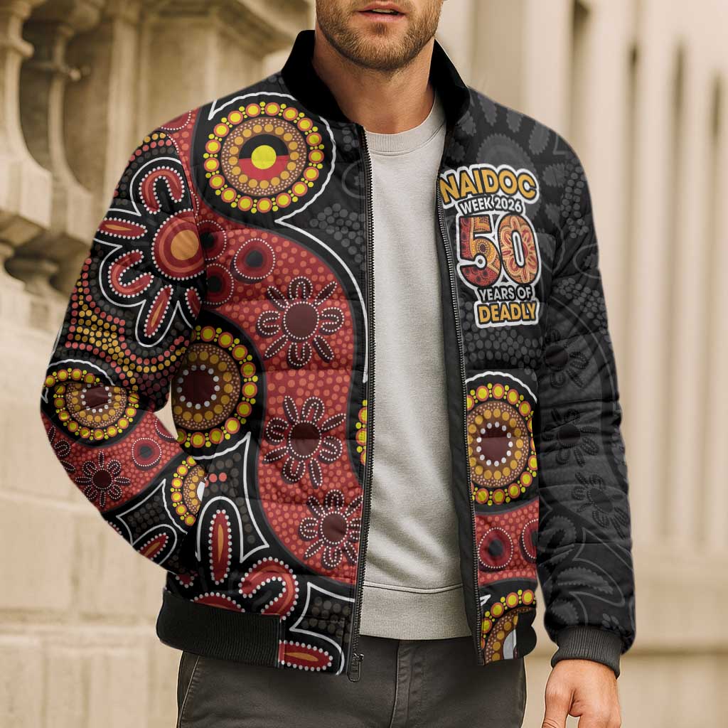NAIDOC Week 2026 Bomber Puffer Jacket 50 Years of Deadly Indigenous Pride