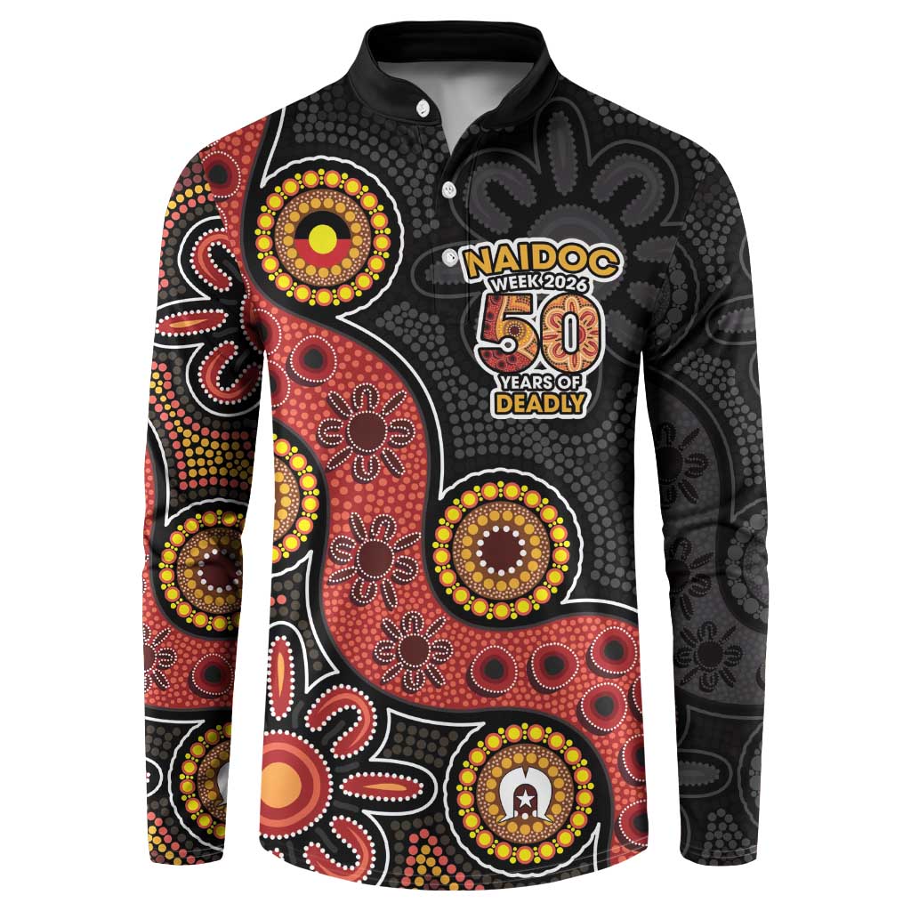 NAIDOC Week 2026 Button Sweatshirt 50 Years of Deadly Indigenous Pride
