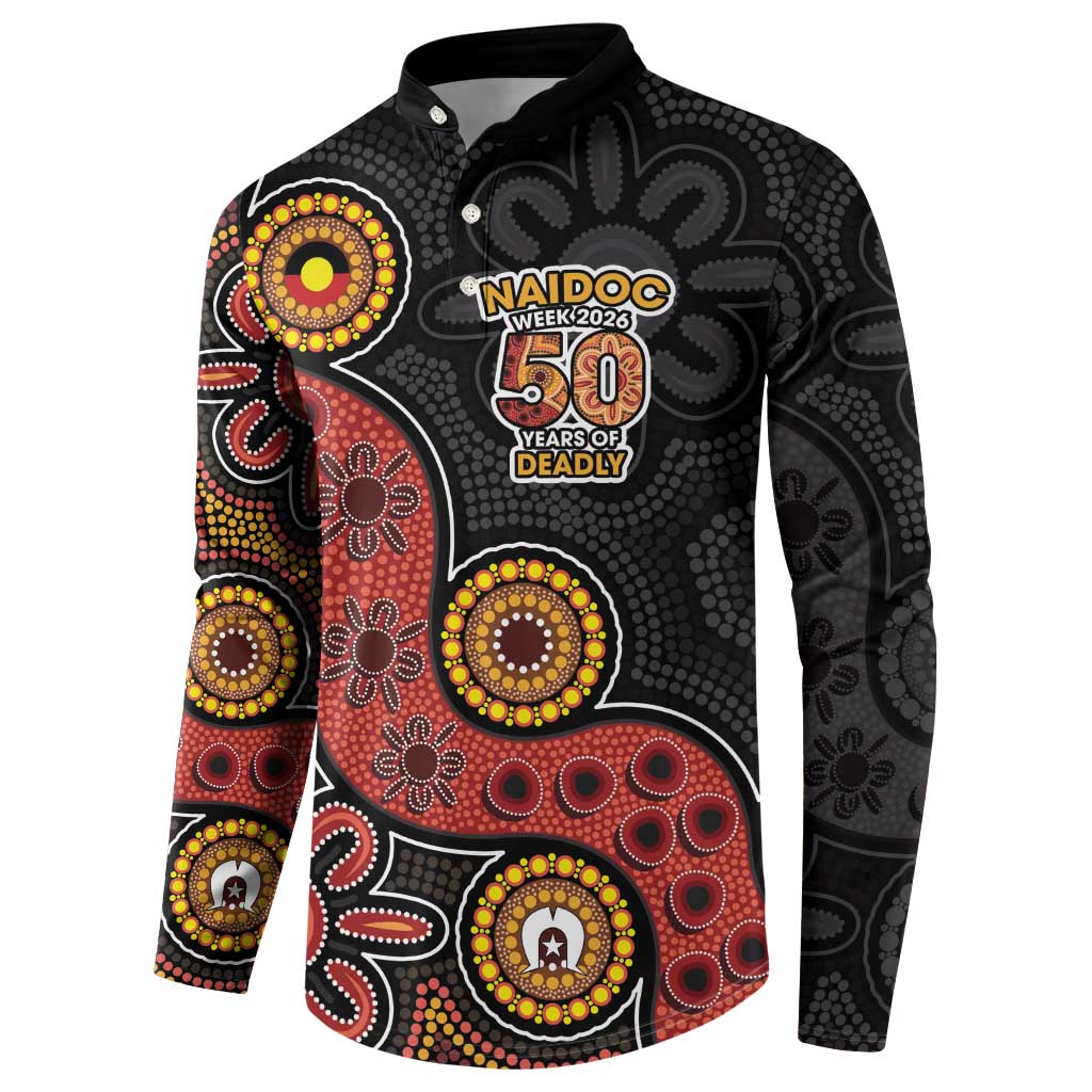 NAIDOC Week 2026 Button Sweatshirt 50 Years of Deadly Indigenous Pride