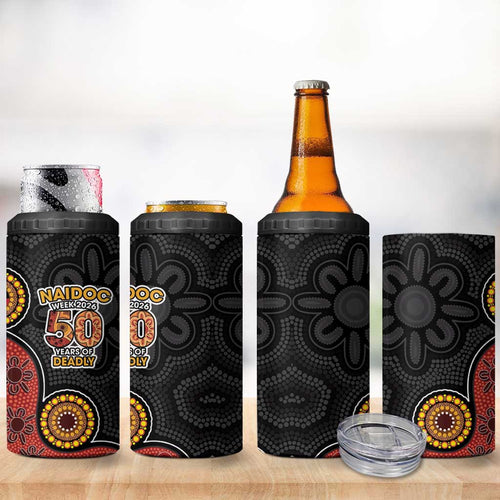 NAIDOC Week 2026 4 in 1 Can Cooler Tumbler 50 Years of Deadly Indigenous Pride