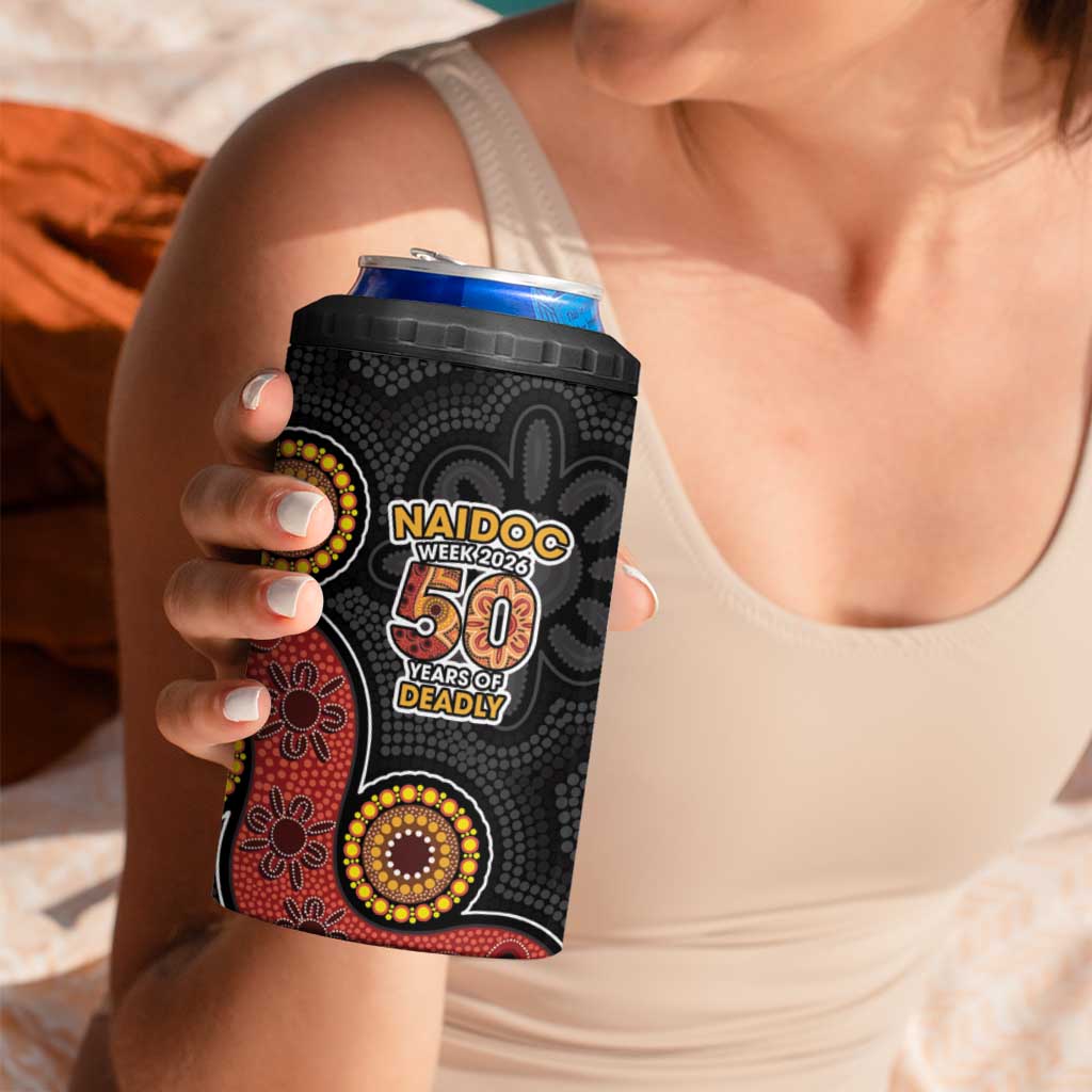 NAIDOC Week 2026 4 in 1 Can Cooler Tumbler 50 Years of Deadly Indigenous Pride