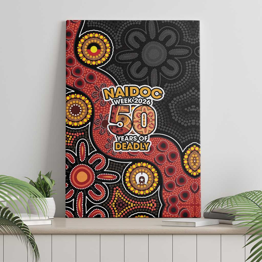 NAIDOC Week 2026 Canvas Wall Art 50 Years of Deadly Indigenous Pride