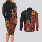 NAIDOC Week 2026 Couples Matching Long Sleeve Bodycon Dress and Long Sleeve Button Shirt 50 Years of Deadly Indigenous Pride