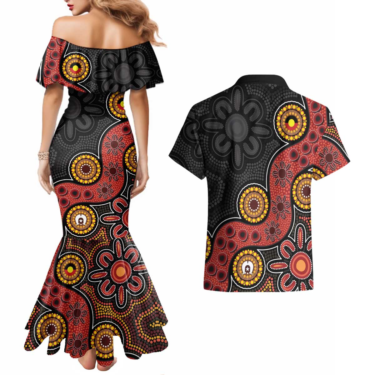 NAIDOC Week 2026 Couples Matching Mermaid Dress and Hawaiian Shirt 50 Years of Deadly Indigenous Pride