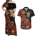 NAIDOC Week 2026 Couples Matching Off Shoulder Maxi Dress and Hawaiian Shirt 50 Years of Deadly Indigenous Pride