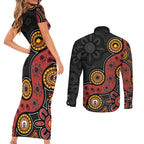 NAIDOC Week 2026 Couples Matching Short Sleeve Bodycon Dress and Long Sleeve Button Shirt 50 Years of Deadly Indigenous Pride