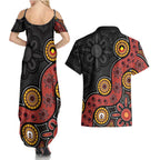 NAIDOC Week 2026 Couples Matching Summer Maxi Dress and Hawaiian Shirt 50 Years of Deadly Indigenous Pride