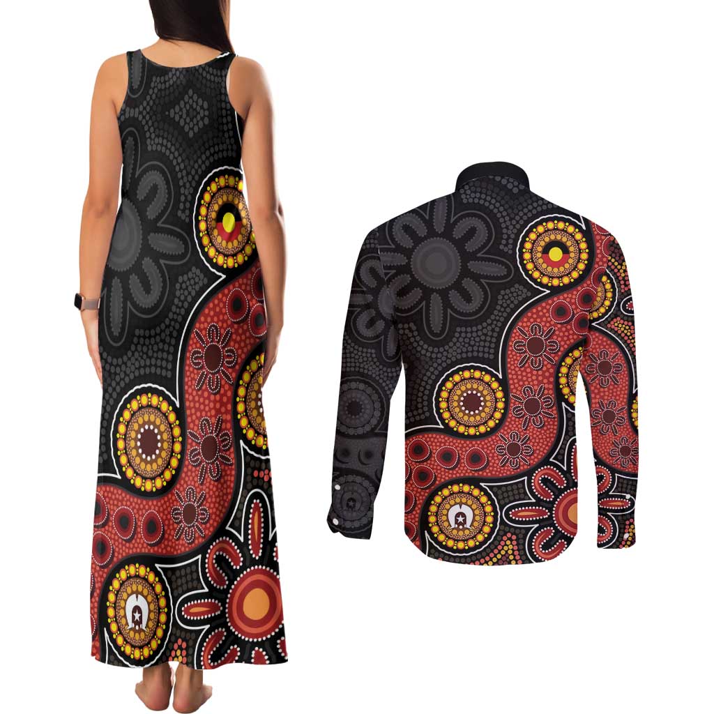 NAIDOC Week 2026 Couples Matching Tank Maxi Dress and Long Sleeve Button Shirt 50 Years of Deadly Indigenous Pride