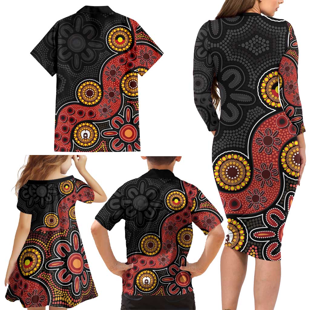 NAIDOC Week 2026 Family Matching Long Sleeve Bodycon Dress and Hawaiian Shirt 50 Years of Deadly Indigenous Pride