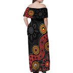 NAIDOC Week 2026 Family Matching Off Shoulder Maxi Dress and Hawaiian Shirt 50 Years of Deadly Indigenous Pride