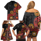NAIDOC Week 2026 Family Matching Off Shoulder Short Dress and Hawaiian Shirt 50 Years of Deadly Indigenous Pride