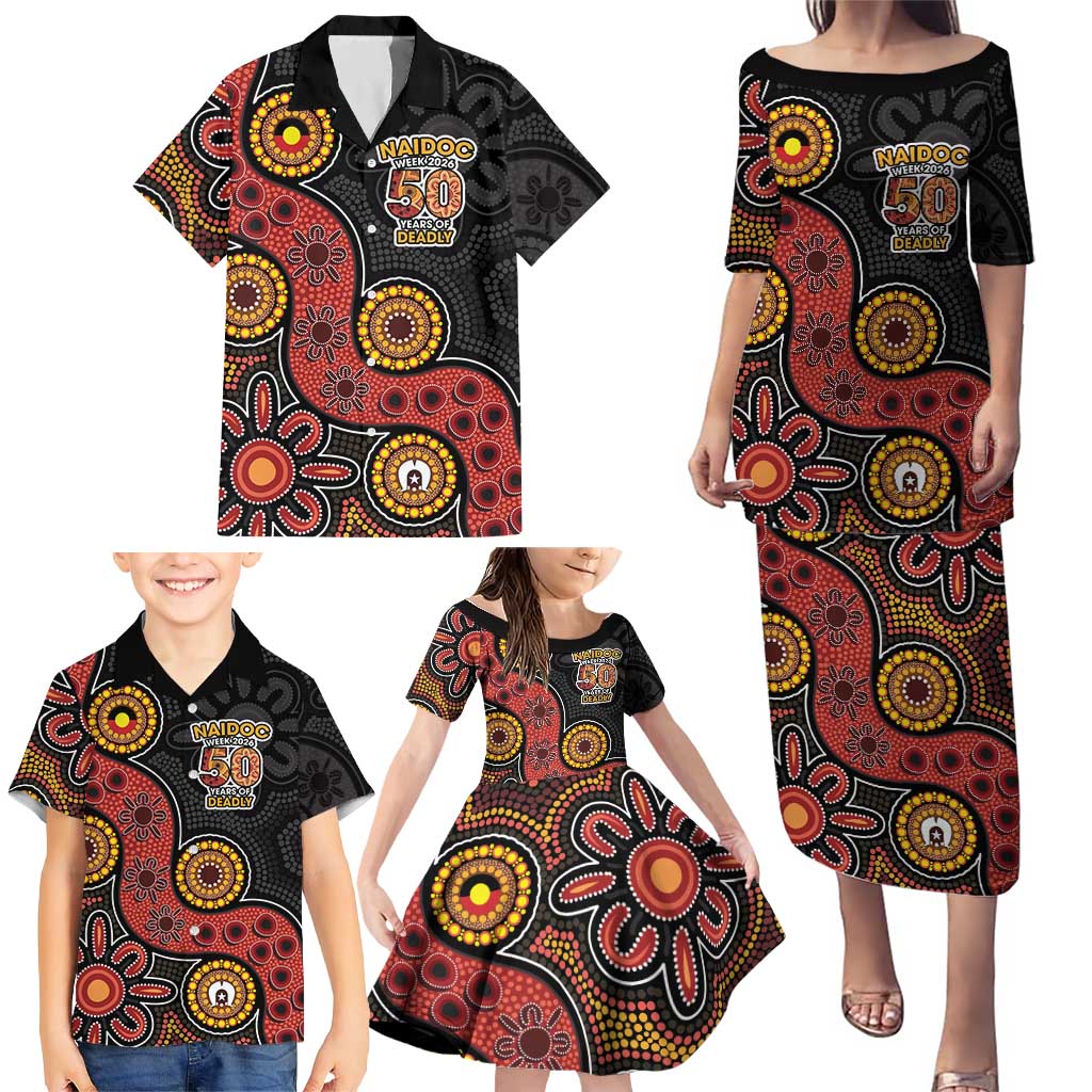 NAIDOC Week 2026 Family Matching Puletasi and Hawaiian Shirt 50 Years of Deadly Indigenous Pride